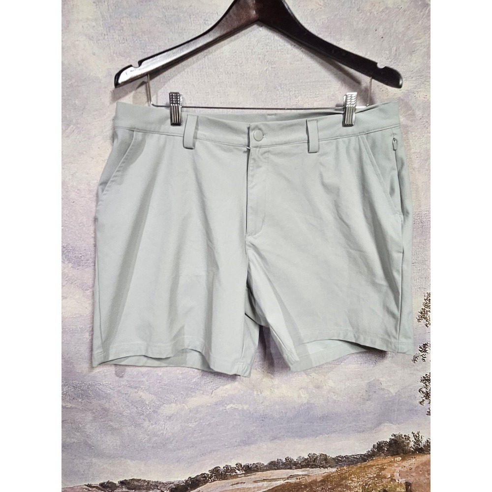 Willit Men's Golf Shorts 36x7 Light Gray Flat Front Athletic Tech Chino Shorts